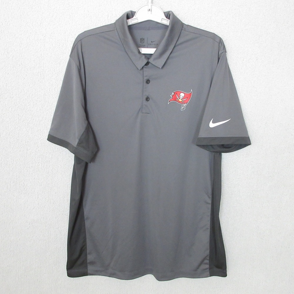 Nike Dri-FIT Tampa Bay Buccaneers NFL Polo Shirt Gray Training Men's XL